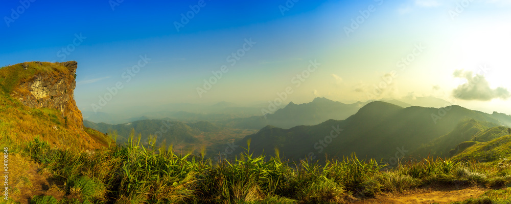 Sunrise at Phu Chee Fah, Chiang Rai,Phu Chee Fah Mountain in Northern Thailand