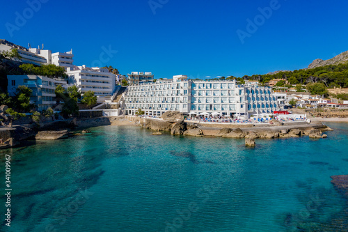 Cala San Vicente on a wonderful sunny day with crystal clear waters.