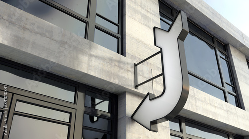 Arrow Sign Outside Shop Facade