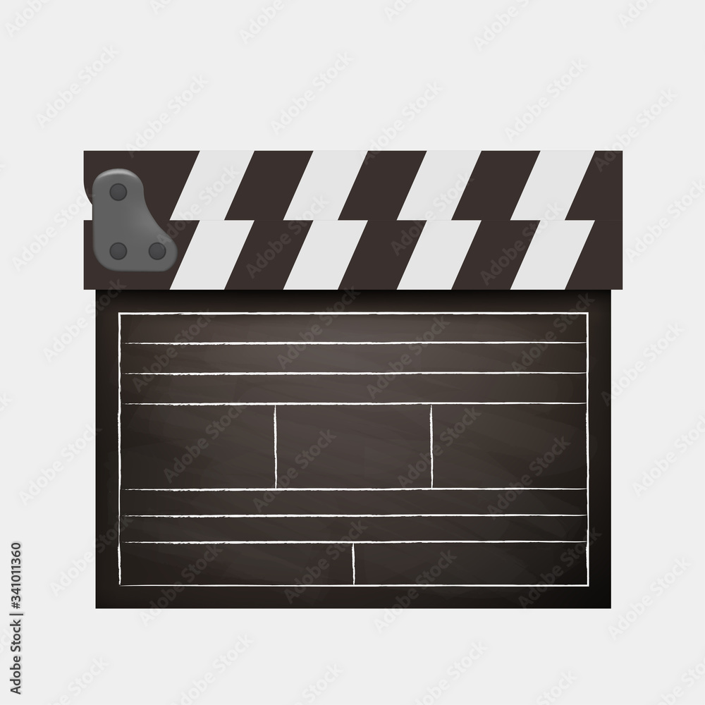 Fototapeta premium realistic clapper board used black