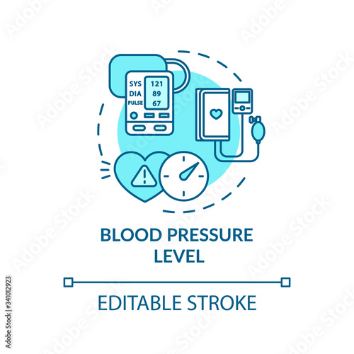 Blood pressure level concept icon