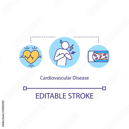 Cardiovascular disease concept icon