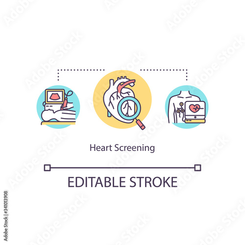 Heart screening concept icon