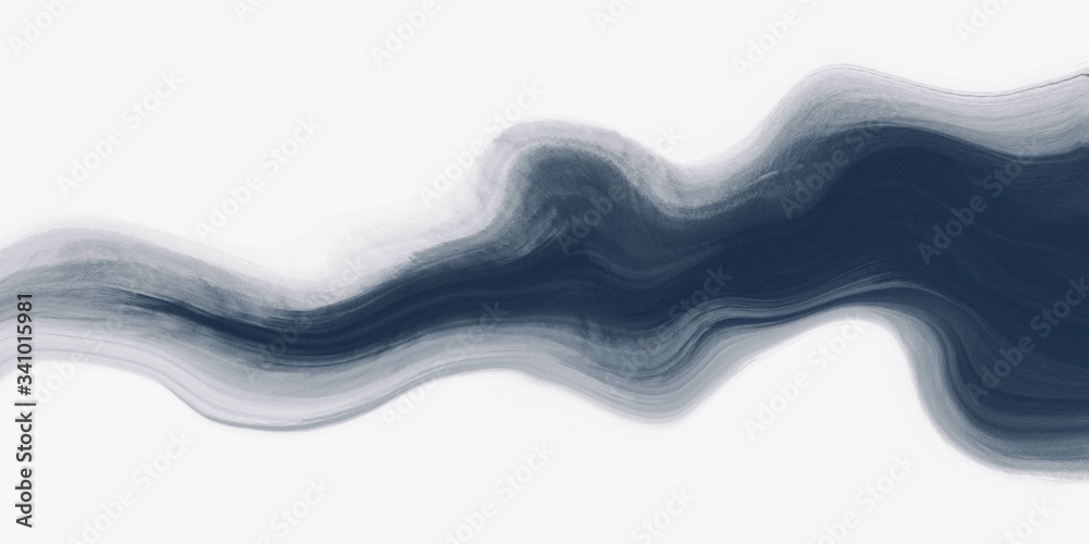 Fototapeta premium Abstract watercolor paint background dark blue color grunge texture with fluid wavy flowing shape for background, banner