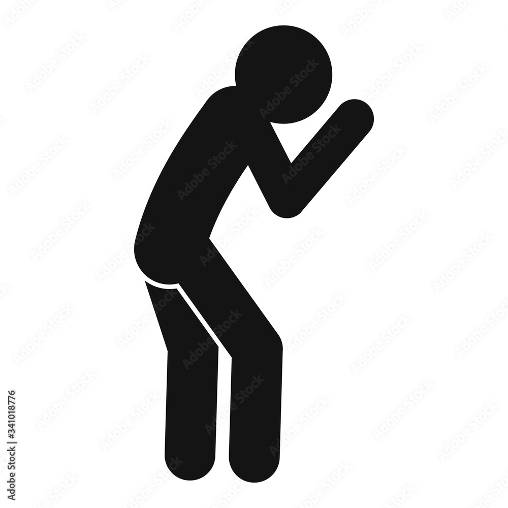 Unhappy man icon. Simple illustration of unhappy man vector icon for web design isolated on white background Unhappy man icon. Simple illustration of unhappy man vector icon for web design isolated on white background