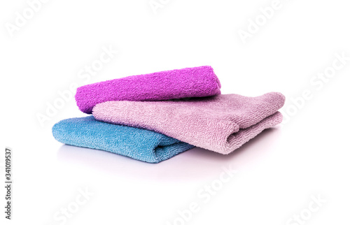 Set of towels isolated