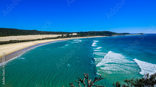 360 degrees view from Indian Head Lockout, Fraser Island, Queensland, Australia