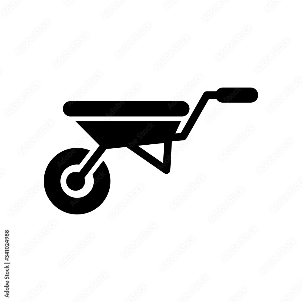 wheelbarrow icon vector trendy design template wheelbarrow icon vector trendy design template