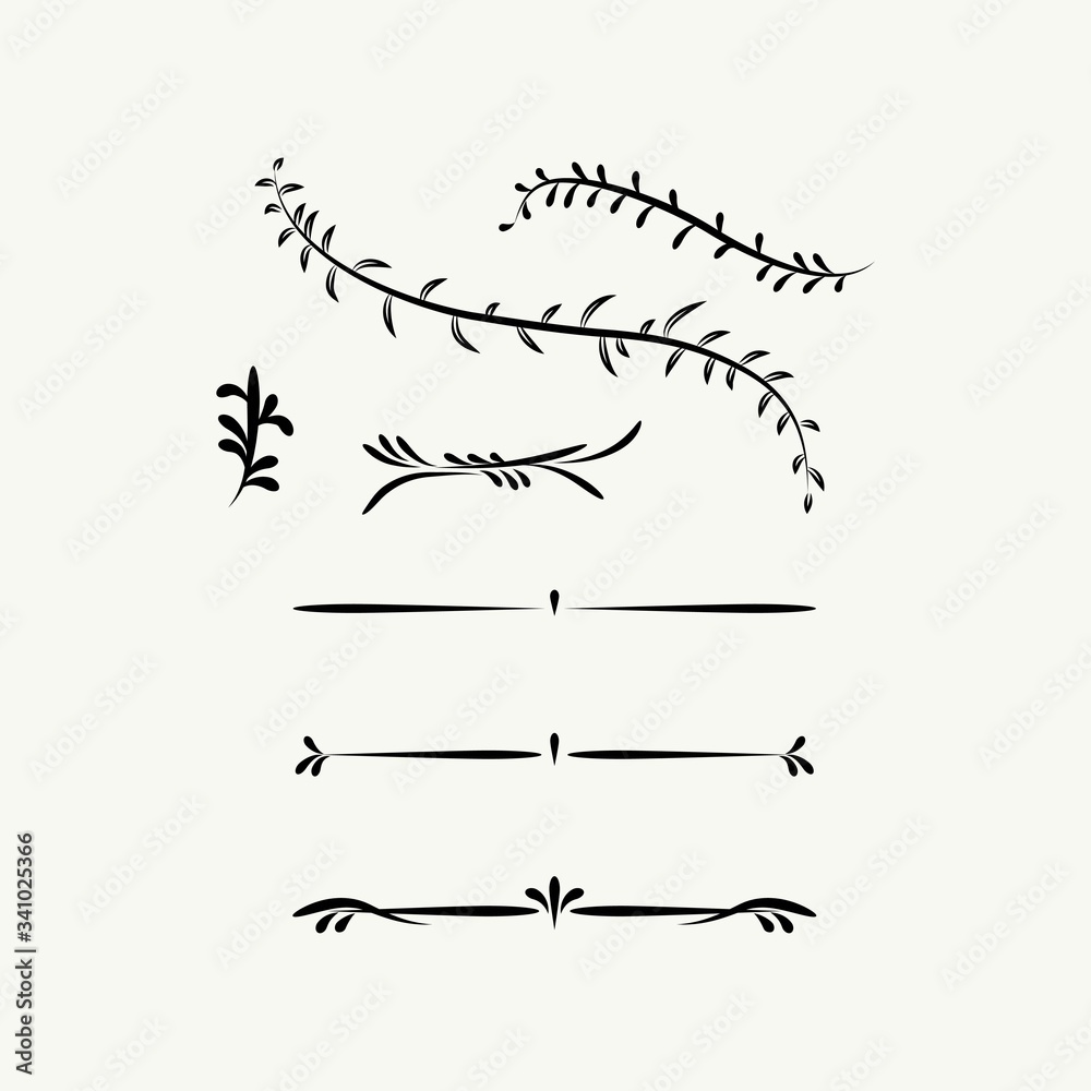 Variations of Floral Silhouette Ornament Designs Variations of Floral Silhouette Ornament Designs