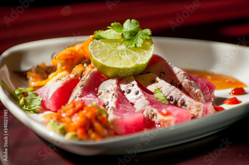 Sesame Seared Tuna with Pickled Veggies