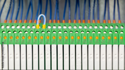 DC control 24 V magnetic relays in control cubicle