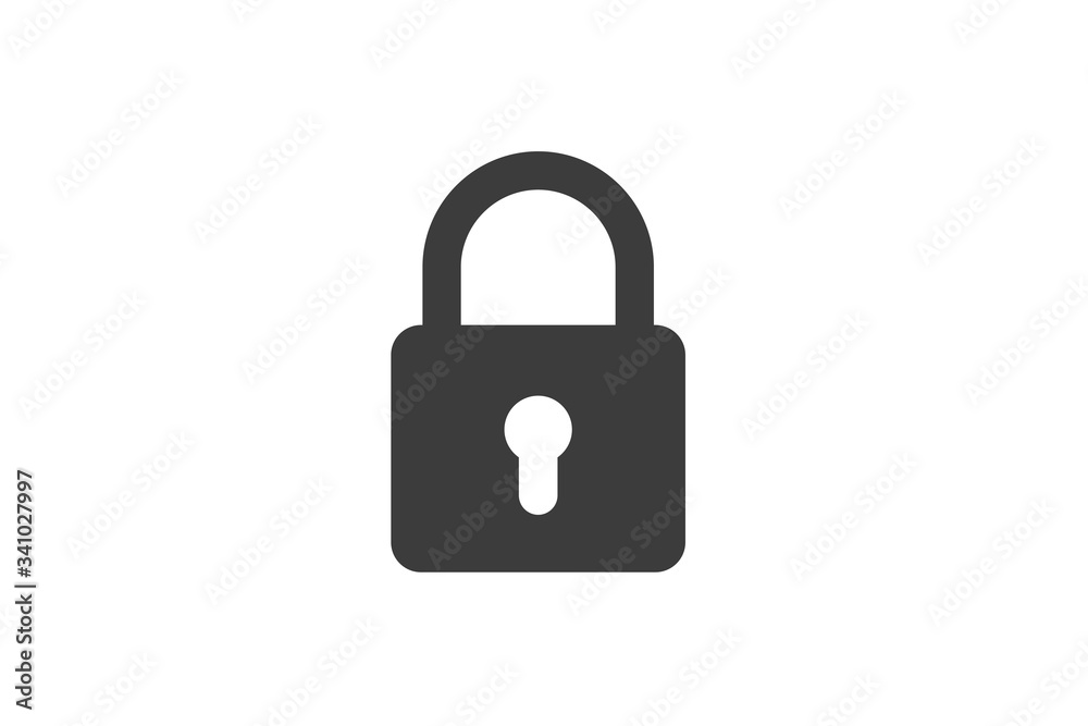 Lock line icon vector isolated. Lock line icon vector isolated.