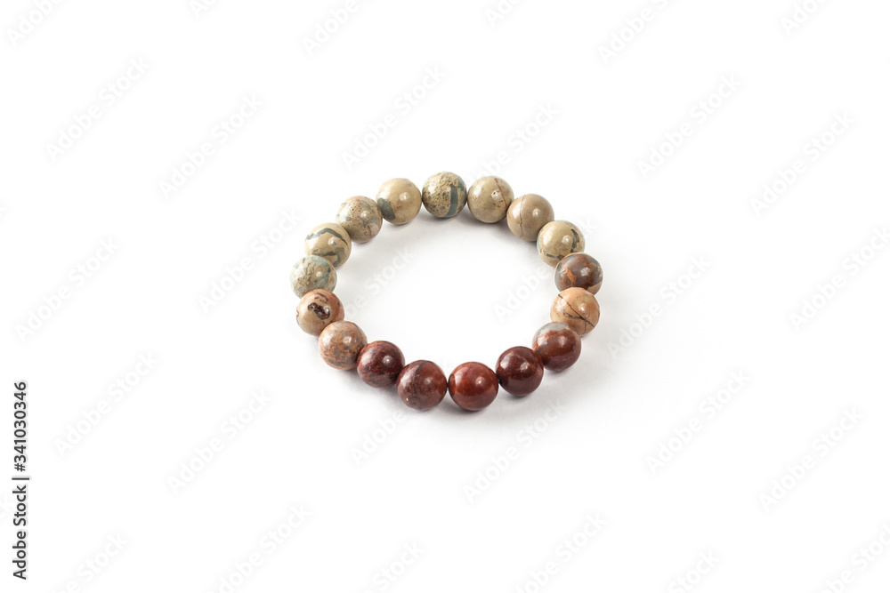 jasper bracelet on a white background isolate jasper bracelet on a white background isolate
