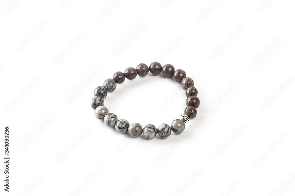 jasper bracelet on a white background isolate jasper bracelet on a white background isolate