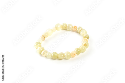 Onyx bracelet on a white background isolate