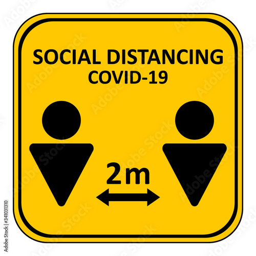 Illustration of social distancing.