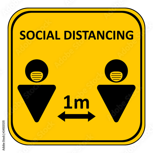 Illustration of social distancing.