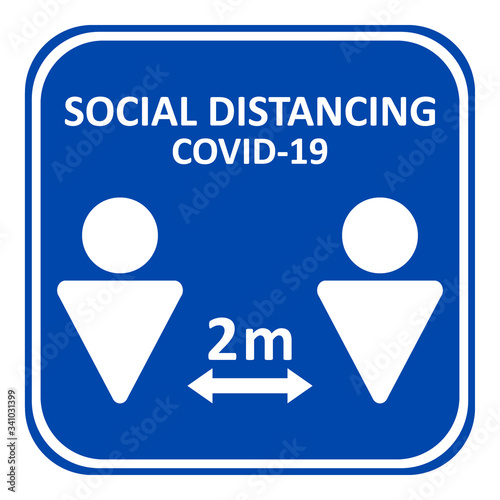 Illustration of social distancing.