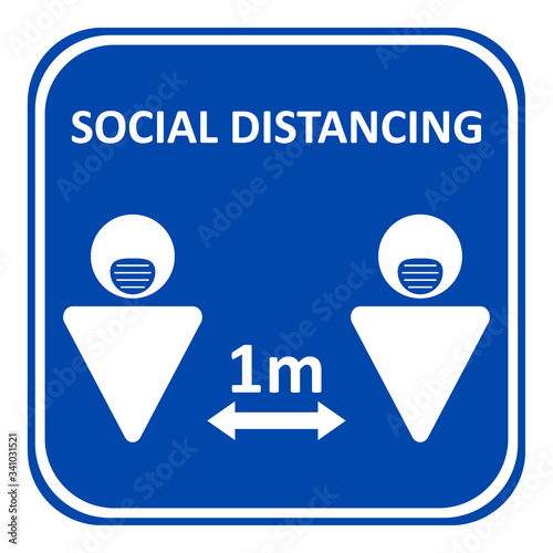 Illustration of social distancing.