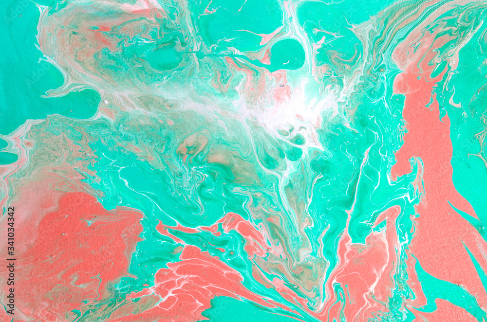 Marble art. Abstract, Acrylic Painting - Pink, Green Marble art. Abstract, Acrylic Painting - Pink, Green