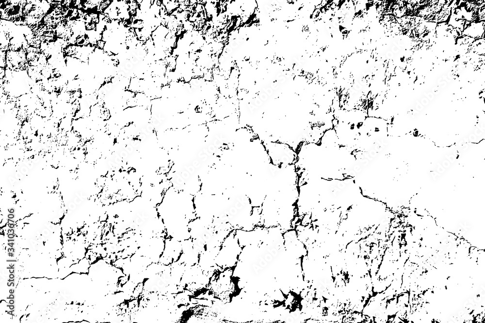 Old wall in cracks black and white basis texture