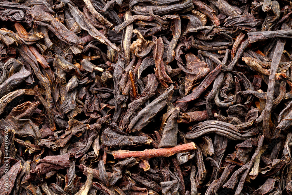 Tło - herbata czarna liściasta - obrazy, fototapety, plakaty 
