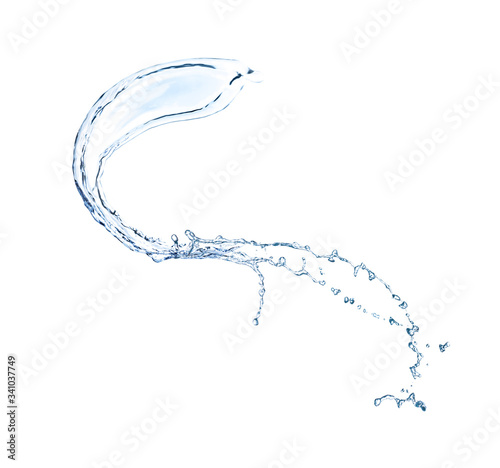 Abstract splash of water on white background