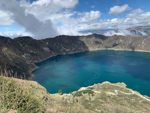 Amazing Laguna Quilotoa at Ecuador
