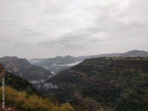 mountain landscape with clouds