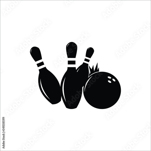 bowling ball and pins