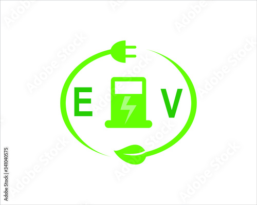 logo icon ev charging environmentally friendly electric cars