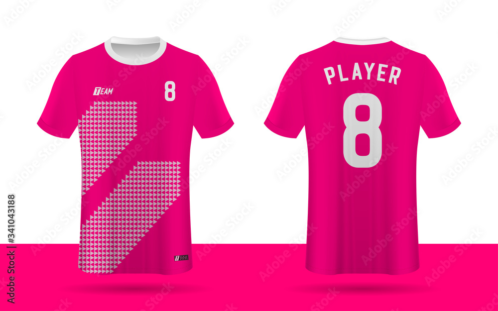 Naklejka premium Soccer jersey, Football jersey, Sport team jersey front and back template.