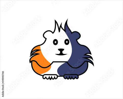 Vector illustration of cute cartoon hamster art