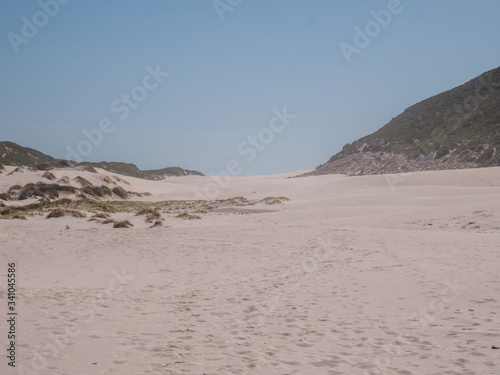 South African beach life landscape with white sand and awesome background