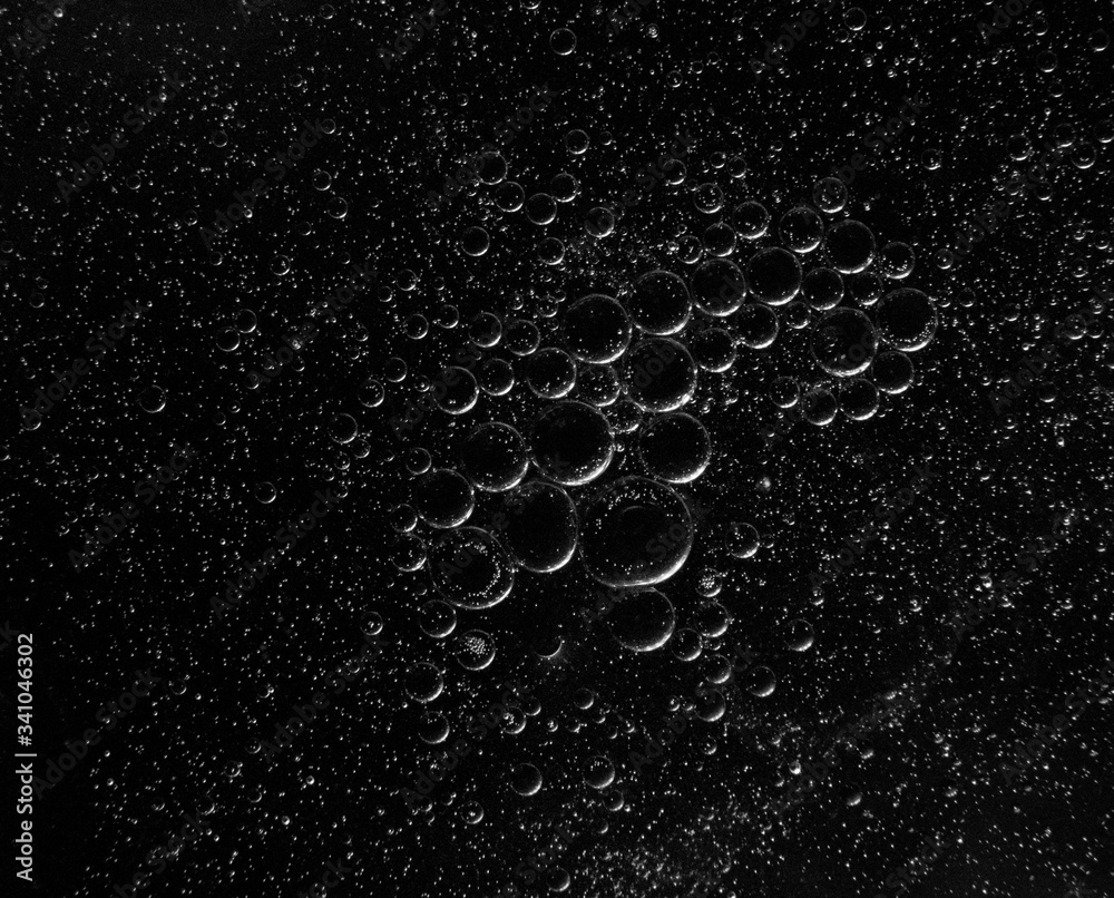 Fototapeta premium oil drops macro