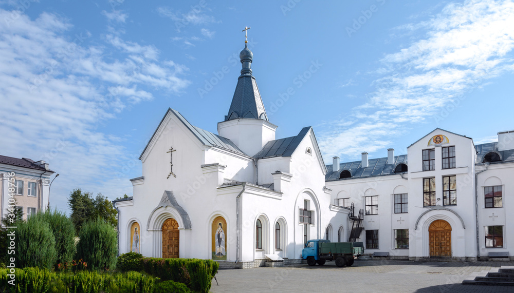 The Cathedral of the Three Saints is the main Orthodox church in Mogilev. Belarus. The Cathedral of the Three Saints is the main Orthodox church in Mogilev. Belarus.