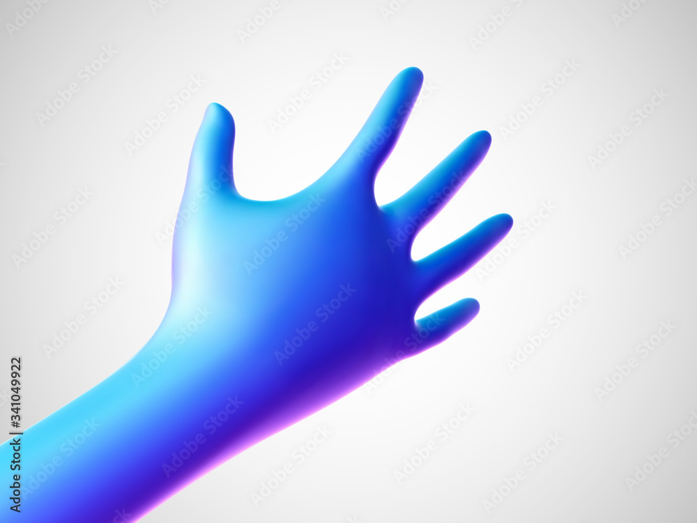 3D blue hand offering for handshake on white background. Concept of financial support, teamwork and business partnership. Vector illustration of shaking human hand. 3D blue hand offering for handshake on white background. Concept of financial support, teamwork and business partnership. Vector illustration of shaking human hand.