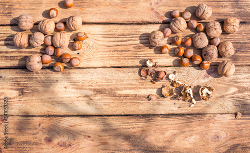 dried fruit  on old wood