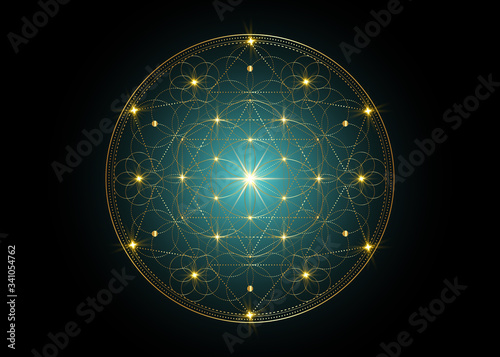Obraz na płótnie Seed of life symbol Sacred Geometry