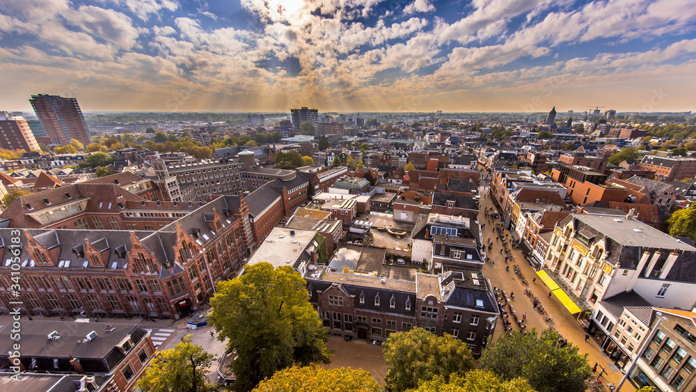 Skyline of historic Groningen city