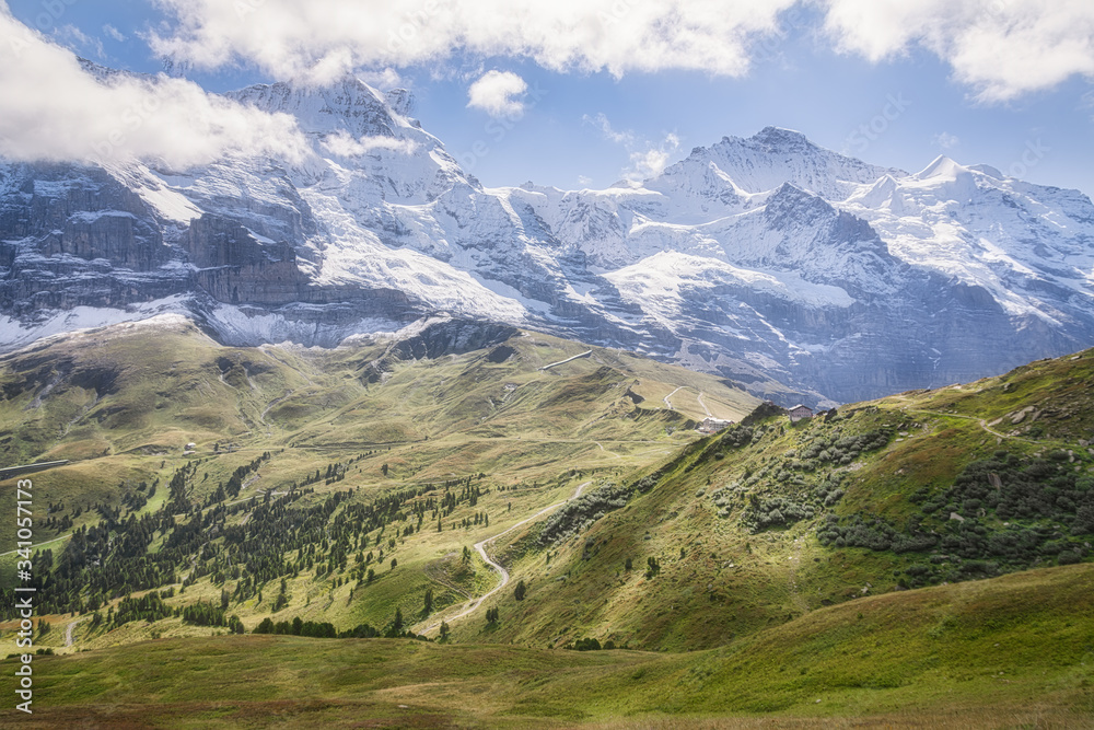 Beautiful alpine mountain view in Switzerland