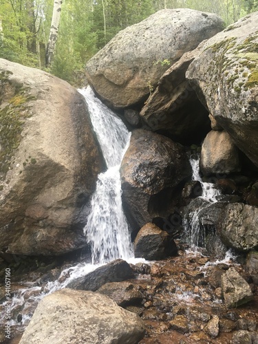 waterfall in the mountains