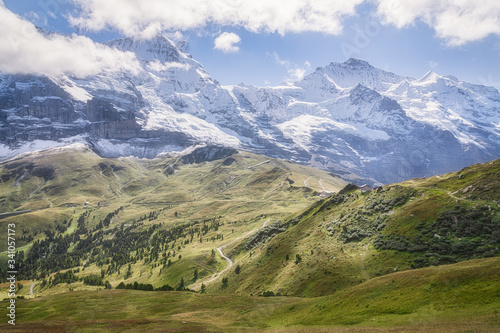 Beautiful alpine mountain view in Switzerland