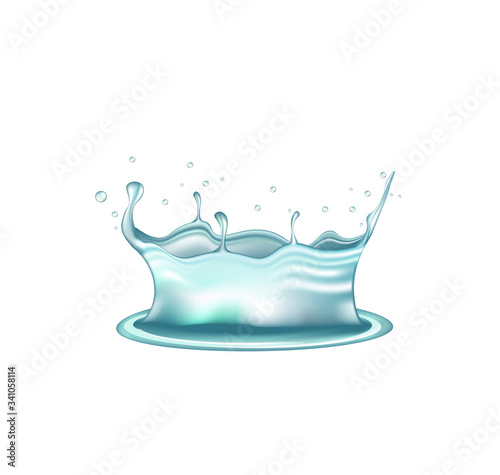 Clear water splash. vector illustration