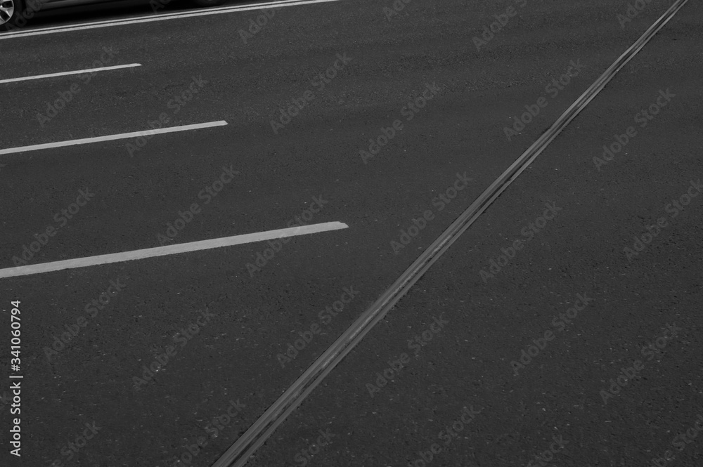 asphalt road with lines