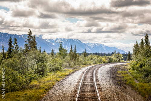Railroad to the Denali National Park, Alaska USA
