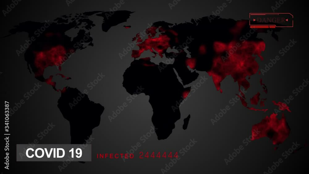 Corona virus. covid19 - world map spread of virus infection. 