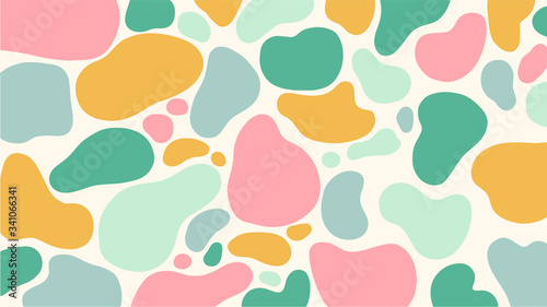 abstract organic shapes pastel color vector illustration