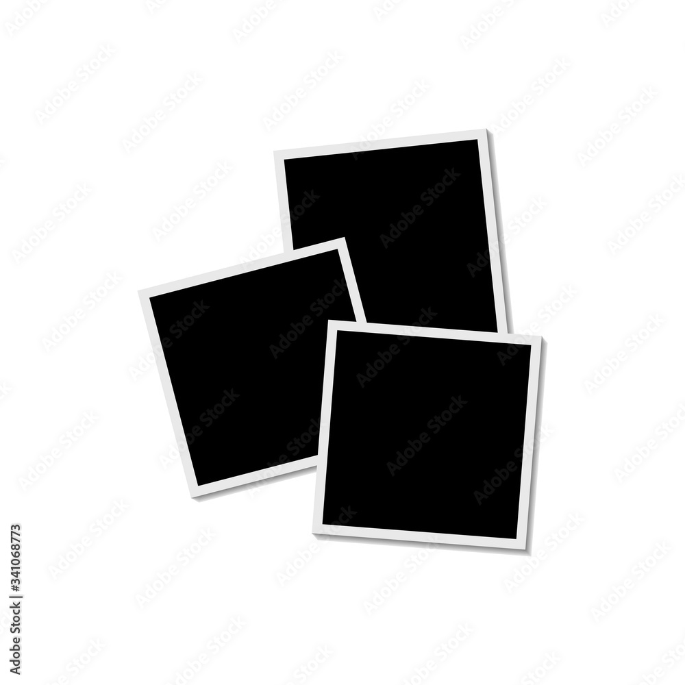 Photo frame on white background with shadow effects. Template, blank. Photo frame on white background with shadow effects. Template, blank.