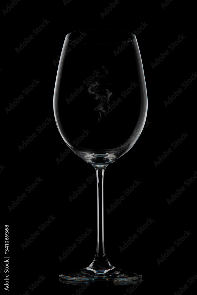 
Large wine glass on a black background